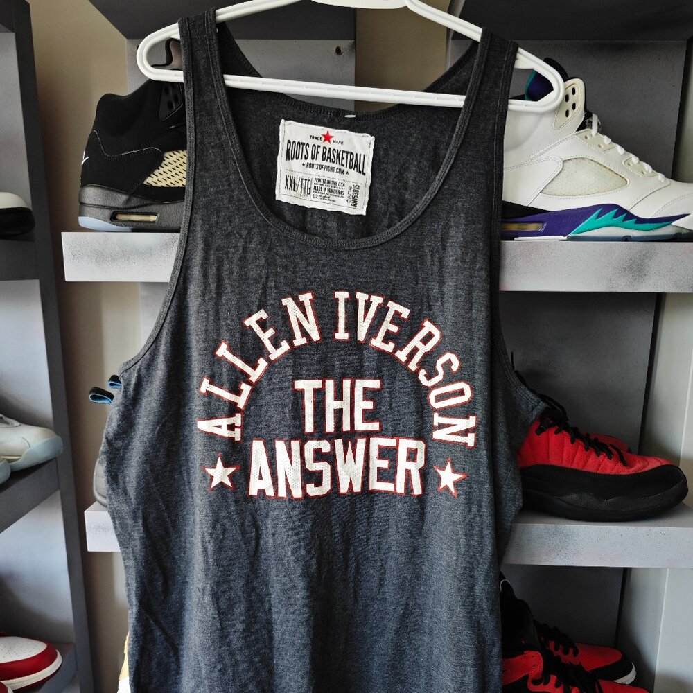 Men’s Roots of Fight Allen Iverson Tank Top. Size XL